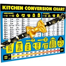 Kitchen Measurement Conversion Chart Magnet - Extra Large Easy to Read Magnet...