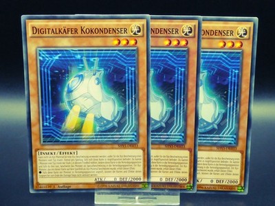 Yugioh Playset 3x Digitalkäfer Tausendbit SHVI DE034/ Common/ Near Mint/ Deutsch