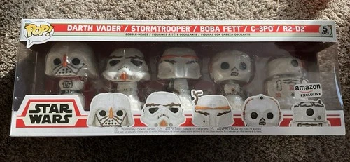 Funko Pop!: Star Wars - Darth Vader/Stormtrooper/Boba Fett/C-3PO/R2-D2 Snowman