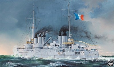 Hobby Boss French Navy Pre-Dreadnought Battleship Condorcet 1:350 Bausatz 86505