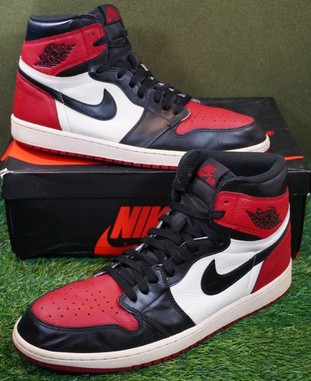 Jordan 1 Retro High 'Bred Toe' (Size 14) *Used/Clean/OG All* 555088-610