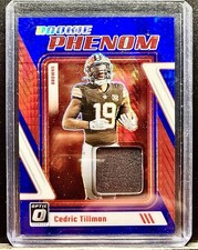 2023 Optic Cedric Tillman RC Rookie Phenoms Blue Prizm Jersey Relic #RP-CTI