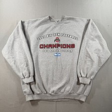 VTG 2002 Ohio State Buckeyes Sweater Mens XL Gray Lee Sport Fleece Sweatshirt