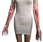 Halloween Long Opera Gloves Skinned Muscle and Blood Costume Accessory Cosplay