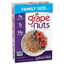 Post Grape Nuts Original Breakfast Cereal, Crunchy Breakfast Cereal 29 oz Box