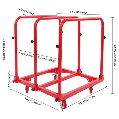 Carrello per pannelli resistenti Q235 carrello per pannelli in acciaio 31*28*35 pollici 635 kg/1400 libbre - Foto 2 di 16