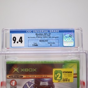 Xbox MADDEN NFL 07 2007 - Shaun Alexander Cover! CGC GRADED 9.4 A! NEW & Sealed!
