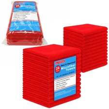 Microfiber Cleaning Cloth Set Of 24 Towel Rag Car Polishing Detailing No-Scratch