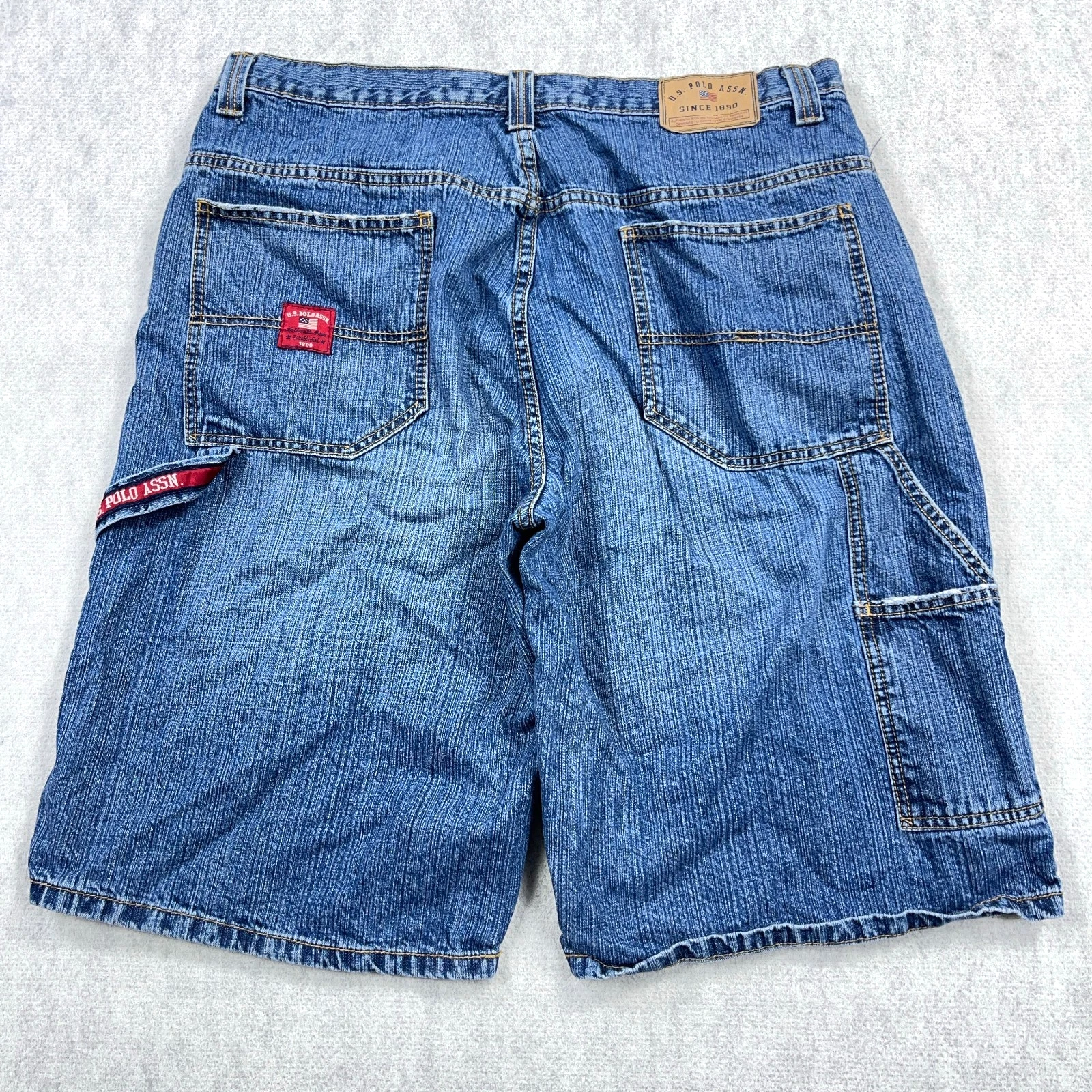 Vintage Y2K US Polo Assn Shorts Men 38 Carpenter Jorts Baggy 2000s Skate A66