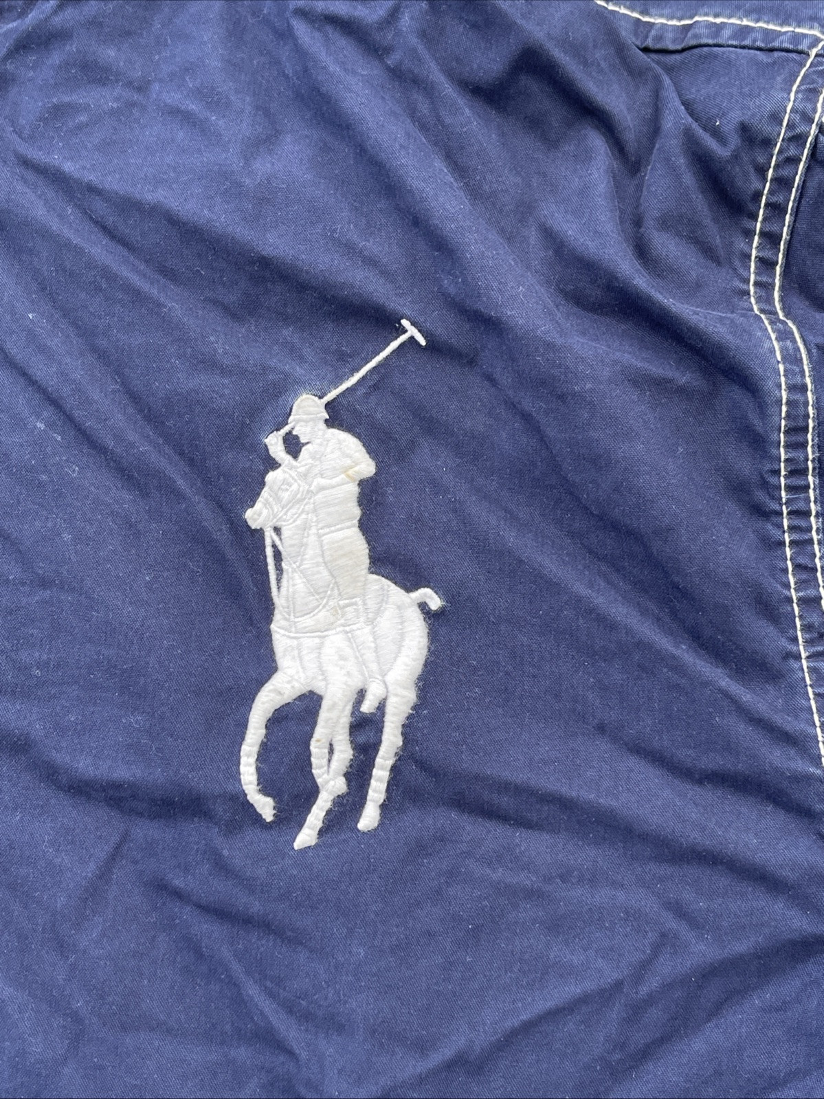 FILA POLO Ralph Lauren giacca zip canottaggio squadra canottaggio felpa con cappuccio taglia L cotone navy