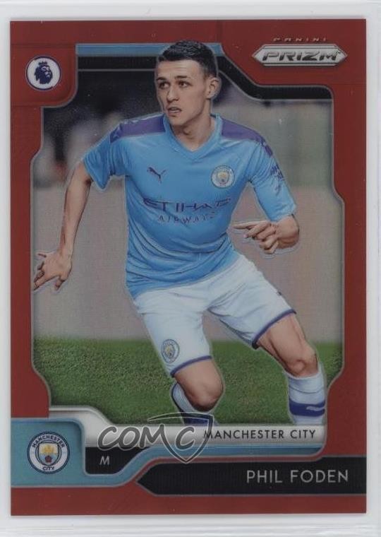 2019-20 Panini Prizm Premier League Red Prizm 70/149 Phil Foden #159 15hl