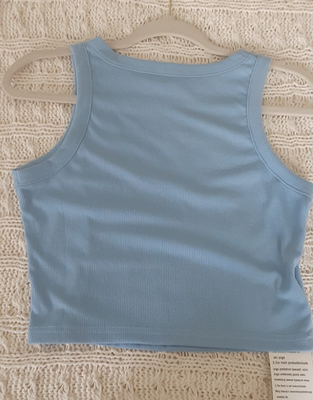 ALO Yoga Size M Blue Ribbed Tank Top NEW | eBay