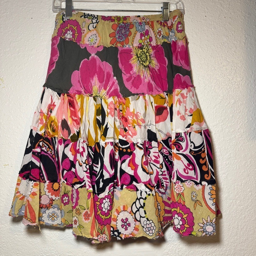 Cato Patchwork Fairy Whimsy Boho Cottagecore Skir… - image 7