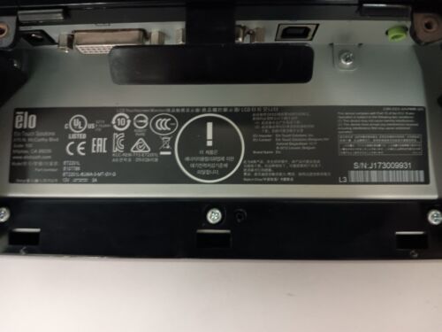ELO TOUCH SOLUTIONS ET2201L E107766 22" LCD TOUCHSCREEN MONITOR T5-C3 - Picture 9 of 11