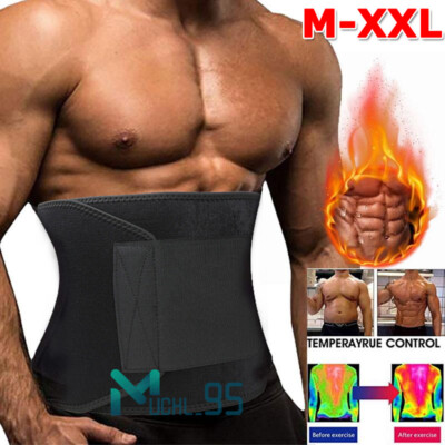 Men's Waist Trainer Body Shaper Tummy Girdle Belt Belly Fat Burner Corset S-3XL