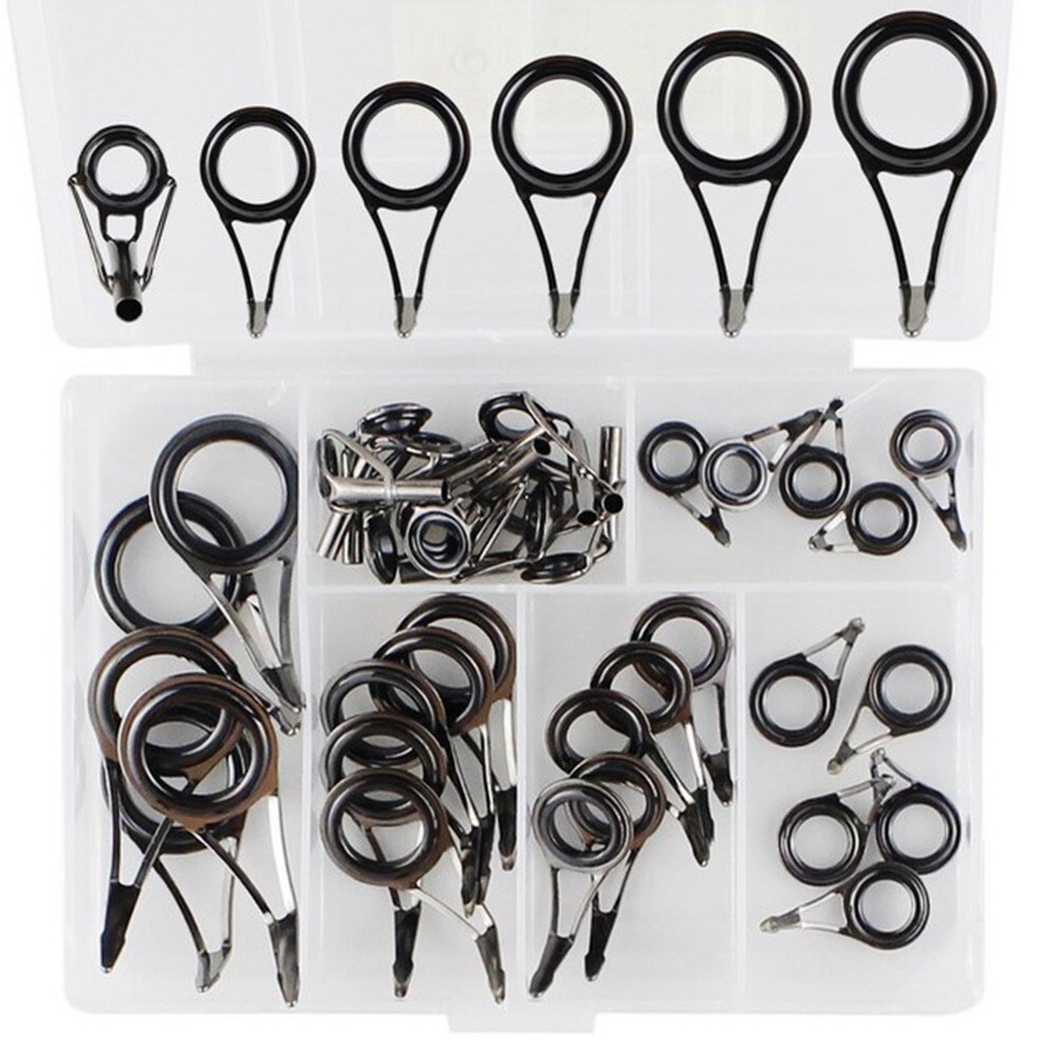 Multi Functional Fishing Rod Guide Tip Tops 35pcs Suitable for Various