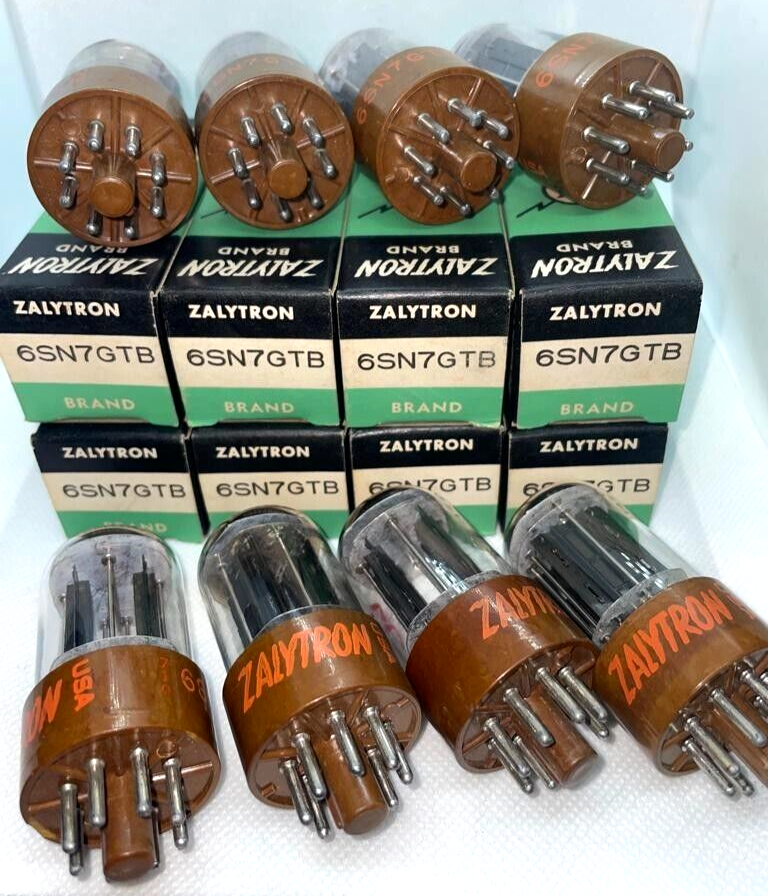 2X 5692 tube NOS 6SN7 BROWN BASE, Zalytron NIB by CBS-Hytron 2X 5692 tube NOS 6SN7 BROWN BASE, Zalytron NIB by CBS-Hytron
