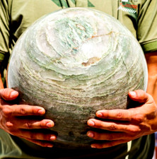 280MM Gr&uuml;n Burmese Jade Kugel Kristall Heilung Chakra Energie Edelstein Kugel