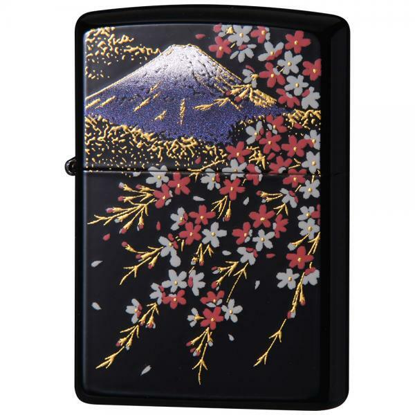 Zippo Mt.Fuji Sakura Cherry Blossoms Japanese Makie Japan Limited