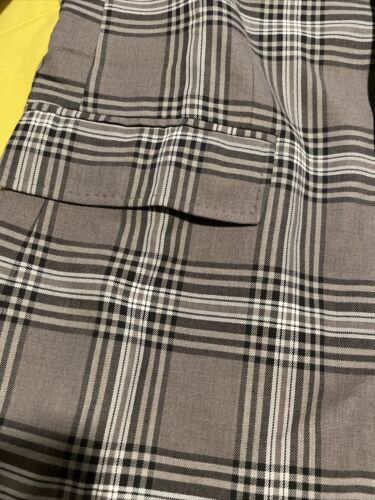 Pre-owned Club Monaco Mens Grey Plaid Blazer Jacket Size M - Picture 3 of 7