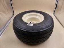 MASSFX MO 18X8.5-8 GOLF CART TIRE 8X7 BEIGE WHEEL COMBO