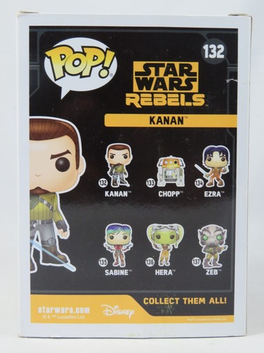 Star Wars Funko Pop - Kanan - Star Wars: Rebels - No. 132 - Protector gratuito - Imagen 3 de 24