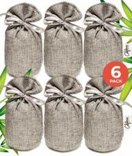 Mini Bamboo Charcoal Air Purifying Bags 6-Pack , 50g