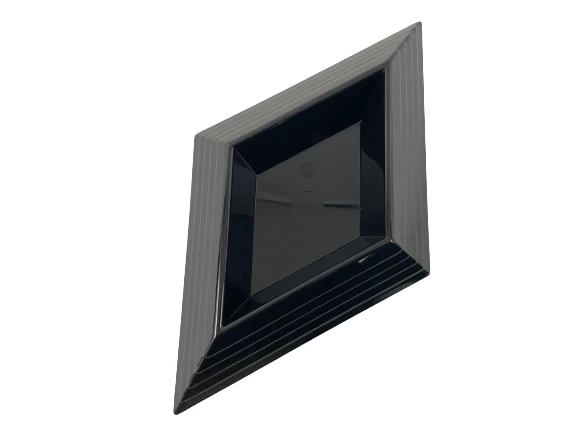 Lote De 2 Macetas De Flores De Plástico Negro Diamond Line DL63 Vintage 1991 - Imagen 3 de 4