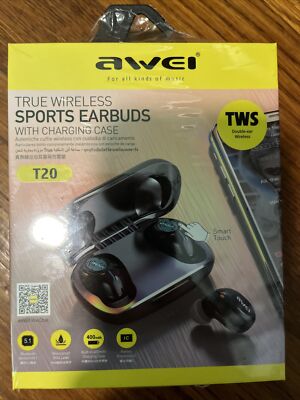 Awei T20 True Wireless Sports Earbuds With Rechargeable Case