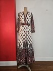 Vintage 60s 70s AMAZING Boho Maxi Dress Belt Cotton Size XS-S Fits AU 8-10