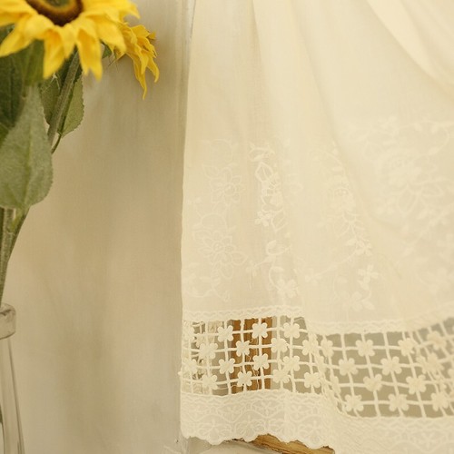 White Lace Half Curtain Embroidery Short Curtains Cafe Kitchen Window Drape Door - Picture 22 of 23