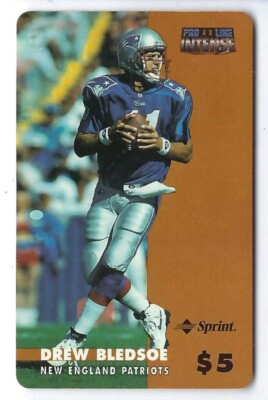 1996 Pro Line Intense Sprint $5 Phone Card Drew Bledsoe - New England Patriots