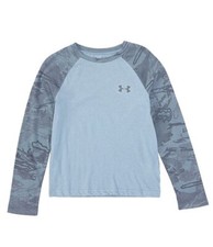 UNDER ARMOUR Infant Halftone Raglan Camo L/S Tee  ASH GRAY - 12M  NWT