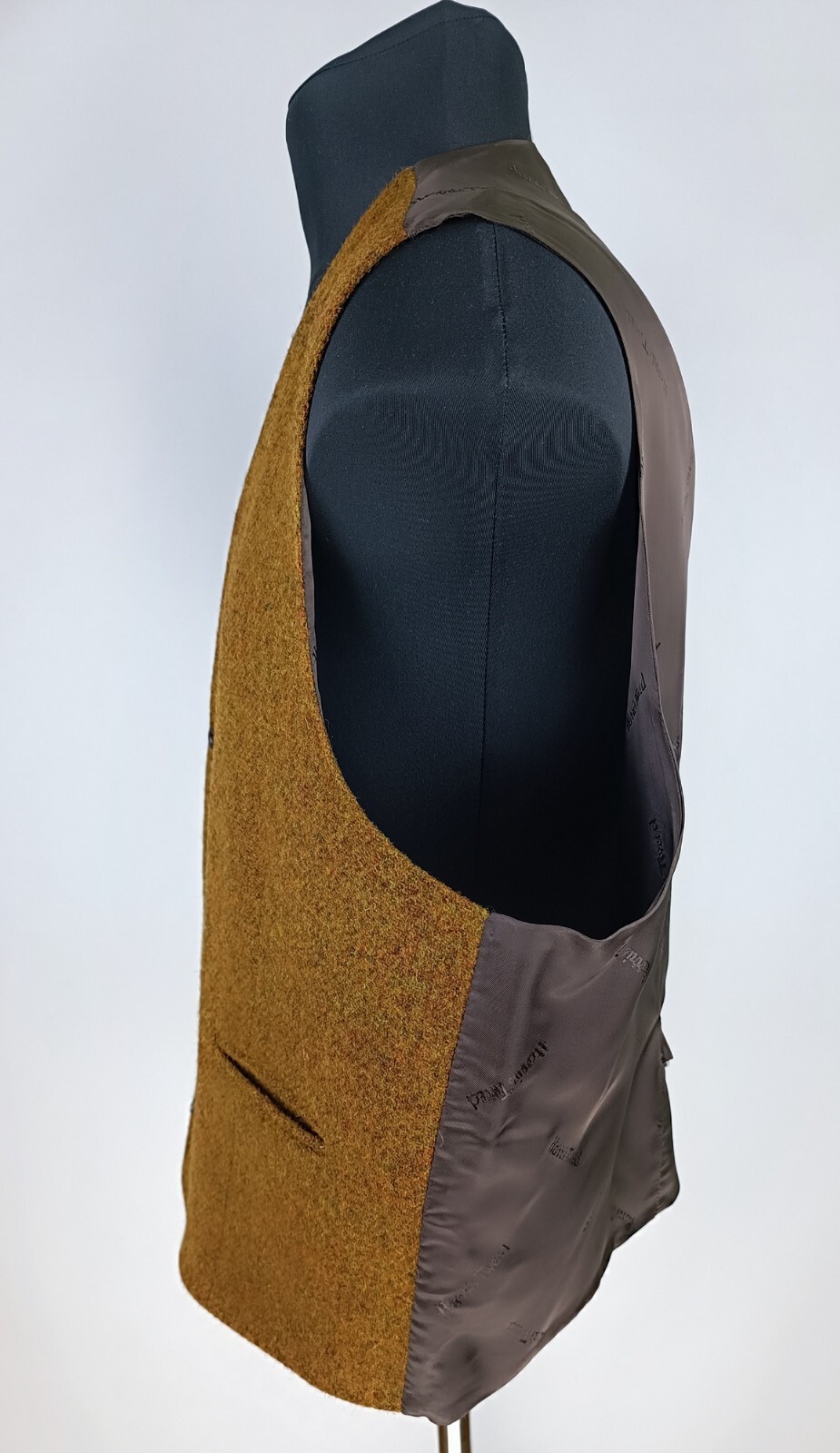 Harris Tweed x Walbusch Mens Brown Wool Vest Waistcoa… Gem