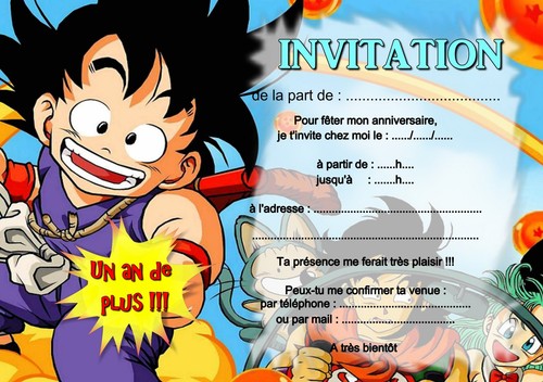5 Or 12 Birthday Invitation Cards Dragon Ball Ref 396 Ebay
