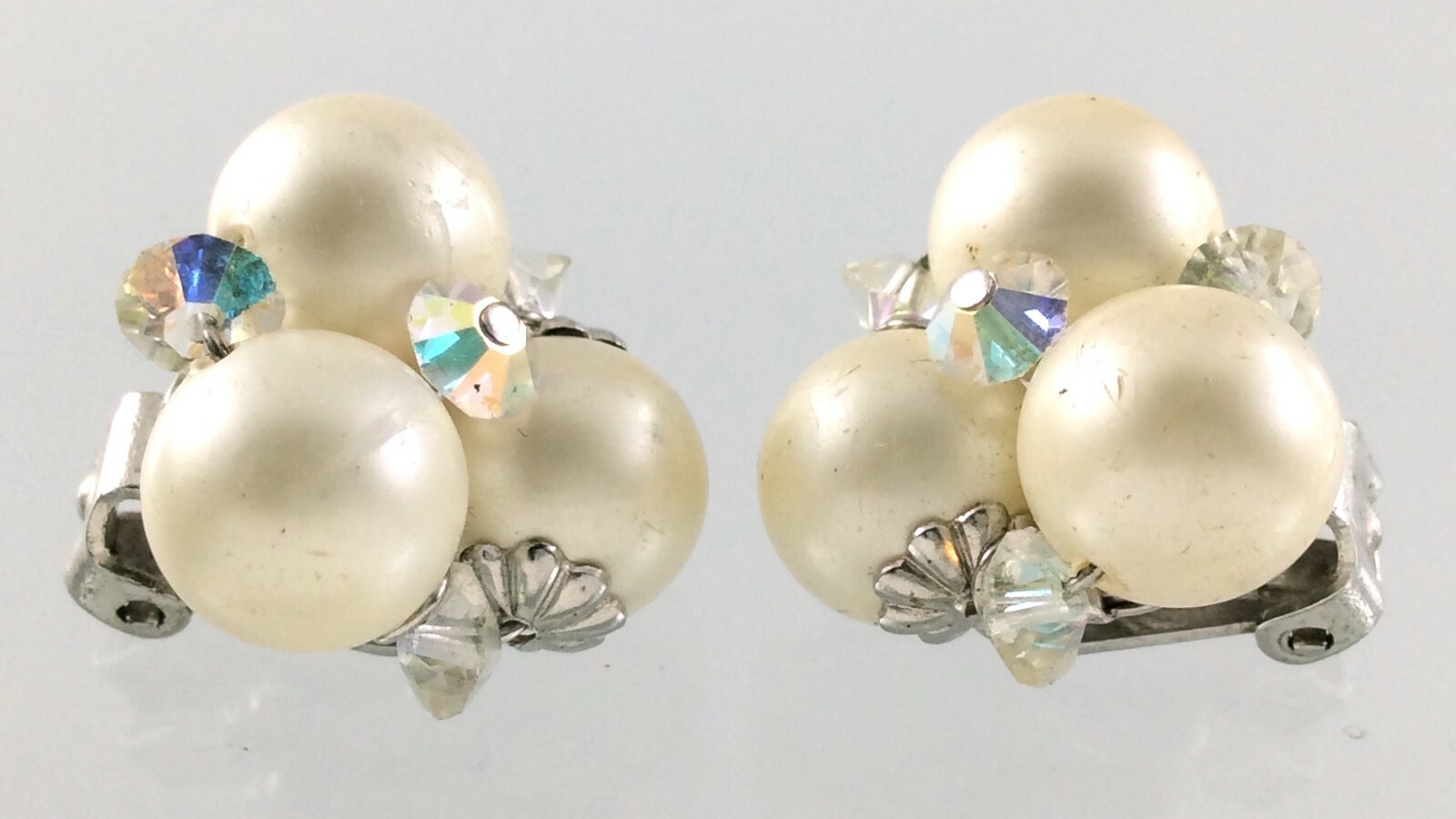 Sherman Clip On Earrings Vintage Ladies Rhinestone W433 eBay