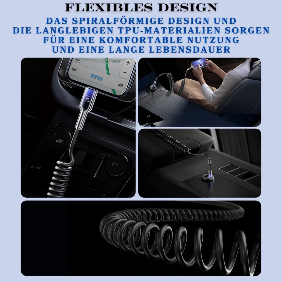 Joyroom S-A43 Crystal-Clear Series 30W USB-C – für iPhone Spiralkabel 1,5 m - Bild 3 von 4