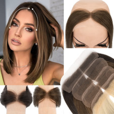 Full Lace Cover Up Receding Hairline Hair One Piece Topper Human Hair Loss Patch