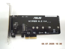 ASUS HYPER M.2 X4 rev. 1.00 Expansion Card PCI-Express Adapter w/ Screw & Stand