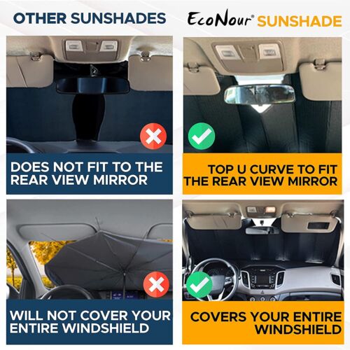 Foldable Auto Car Windshield Sun Shade Shield Cover Visor Block UV Protector - Picture 4 of 10
