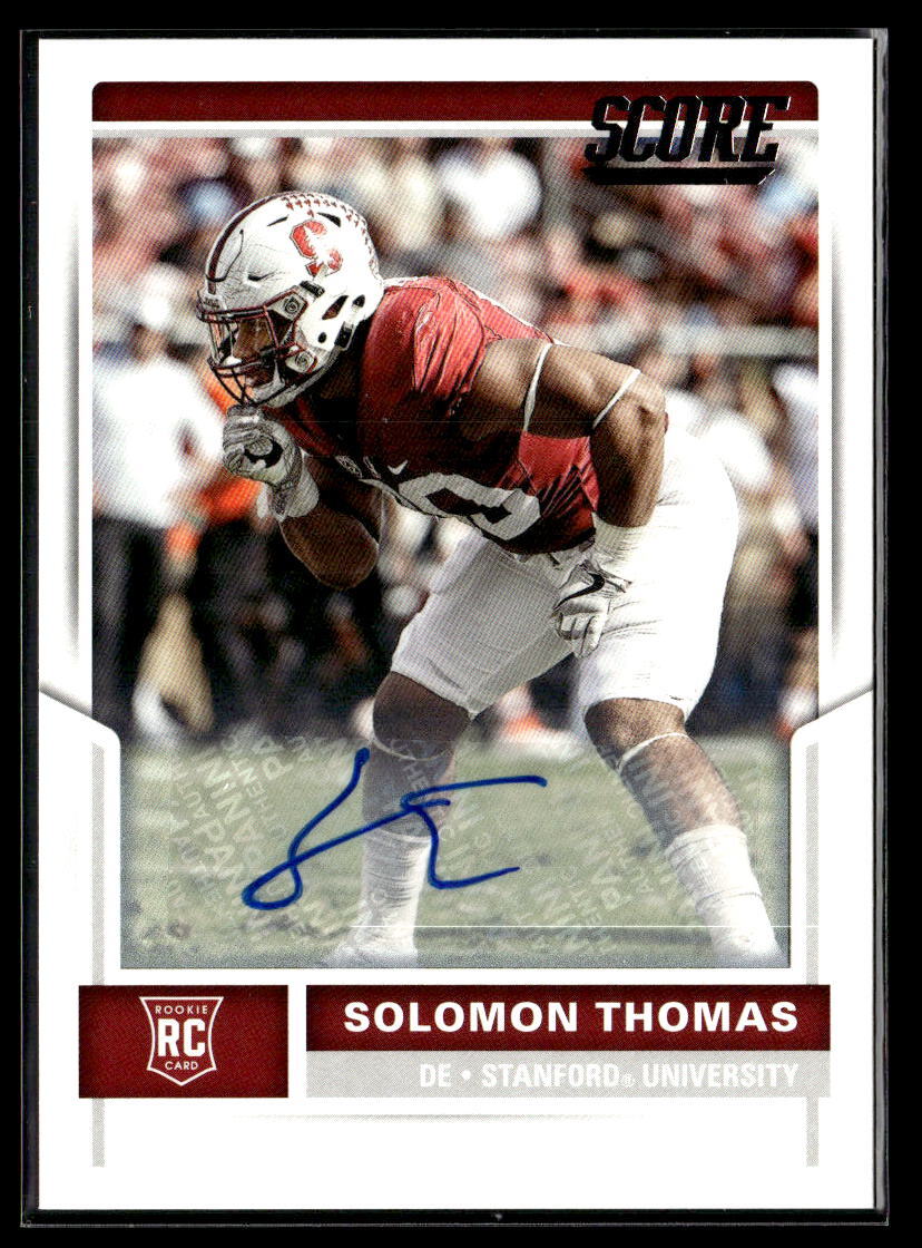 2017 Score Rookie Autographs #339 Solomon Thomas AU