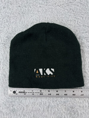 AKS Industries Beanie Toque Adult One Size Black Knit 100% Acrylic Manufacturer