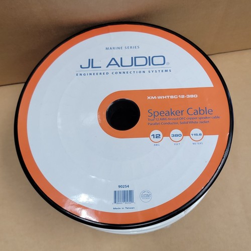 XM-WHTSC12-380 JL Audio 12 gauge 380 ft Spool Marine White Speaker Cable * NEW * - Picture 2 of 2