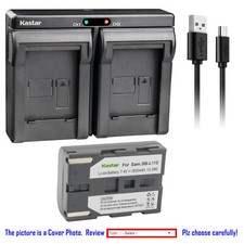 Kastar Battery Dual USB Charger for Samsung SB-L110 VP-D97 VP-D99 Camcorder