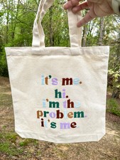 Taylor Swift Anti Hero Embroidered Tote Bag