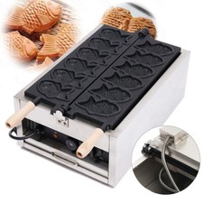 3000W Electric Waffle Maker Machine Commercial Taiyaki Baker Fish-Shaped Mold