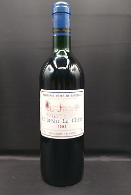Premiers 1992 Cotes de Bordeaux Chateau La Cheze 12% Alkohol Frankreich 0,75 Lit
