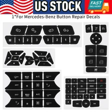 Button Repair Kit Window Switch Sticker For Mercedes-Benz W204 C250 C300 CLA200