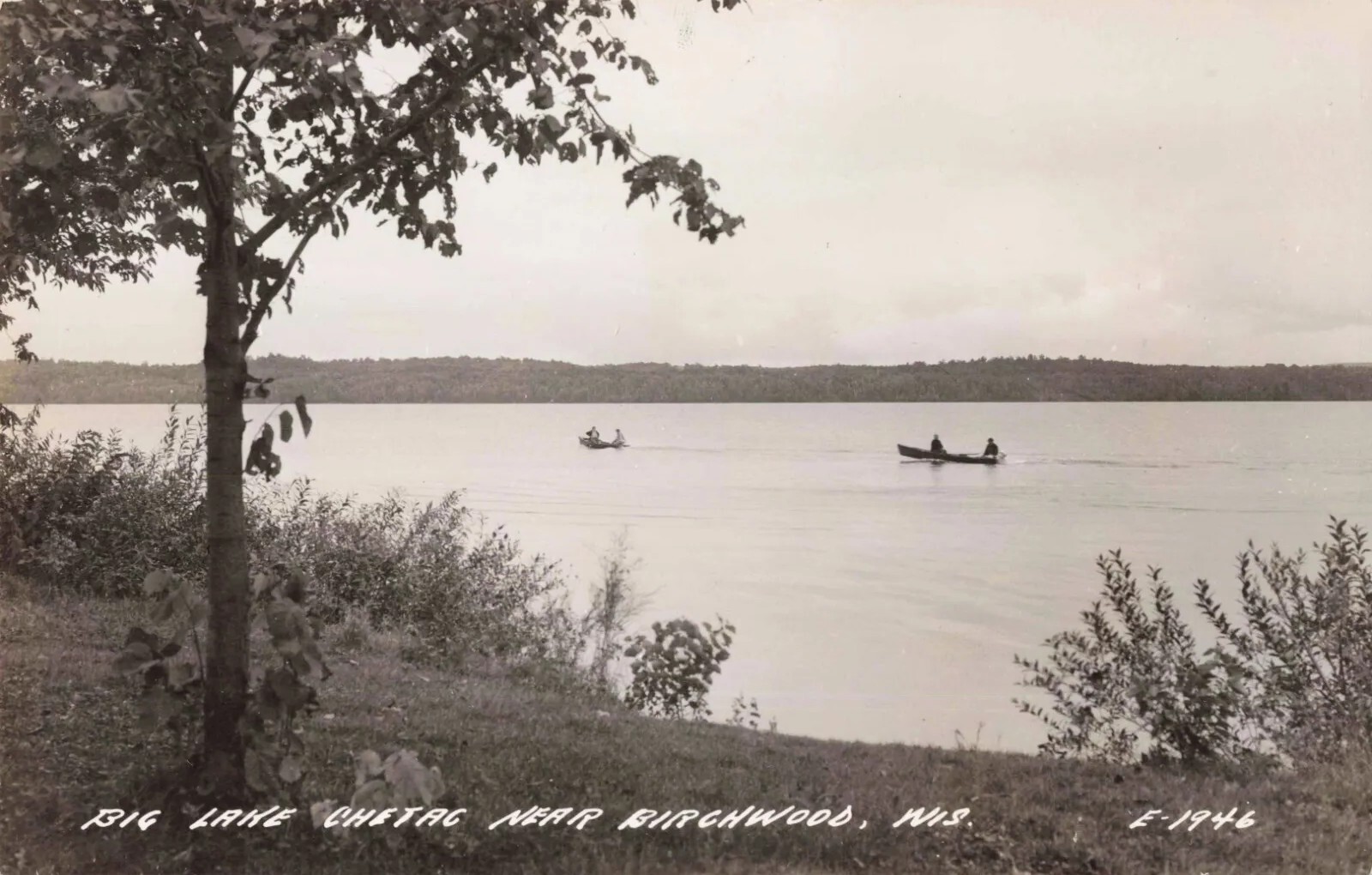 Big Lake Chetac near Birchwood Wisconsin WI PM 1948 Postcard eBay