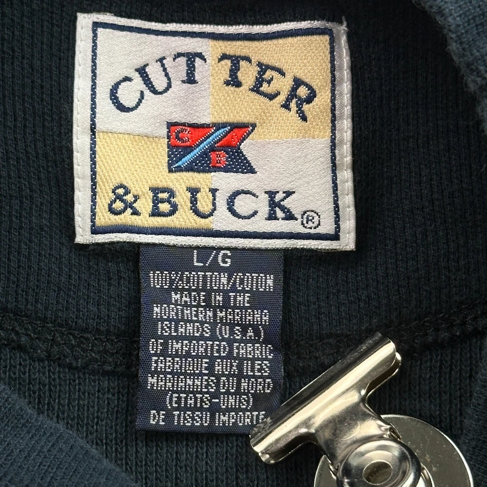 Vintage Cutter and Buck Sweatshirt Mens Large Black Crewneck Pullover Golf 90s - Image 4 of 4